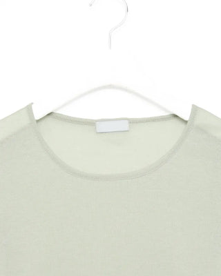 See-through slim half T-shirt