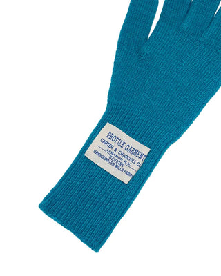 Label knit gloves