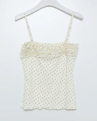 Flower lace camisole & cardigan set