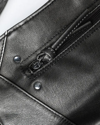 Vintage Washed Square Eyelet Shoulder Bag