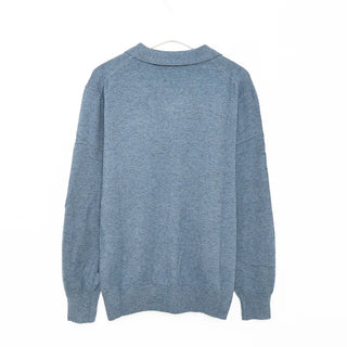 Half-open collar knit