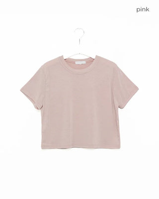 Basic semi-cropped T-shirt