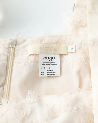(ORIGINAL) Heart Neck Feather Jumpsuit