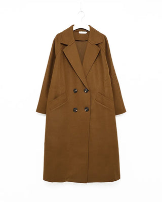 Double-breasted long coat