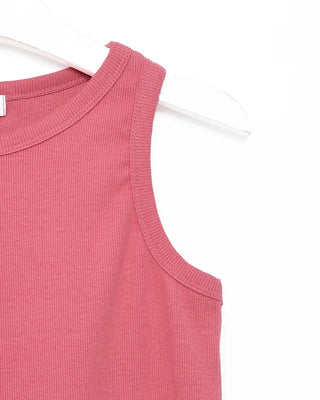 Simple cotton ribbed tank top