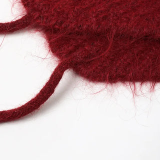 Knitted strap earmuff beanie
