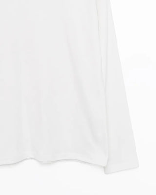 Simple brushed-back round neck long-sleeve T-shirt