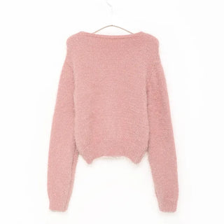 Hairy V-neck cardigan