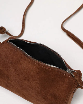 Suede Square Belt Shoulder Bag