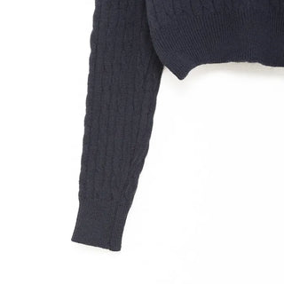 Button-collar knit and skirt set