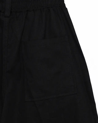 (Unisex) Pleated Cotton Half Pants