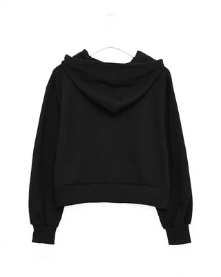 Daily Cropped Hooded Zip-Up