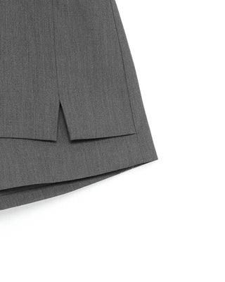 Flap pocket jacket & mini skirt set
