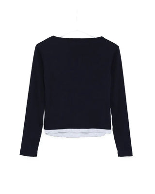 Layered pendant point cardigan