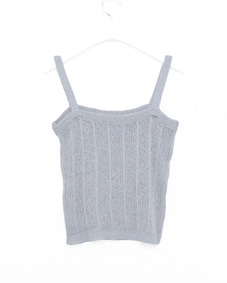 Summer ribbed knit camisole top