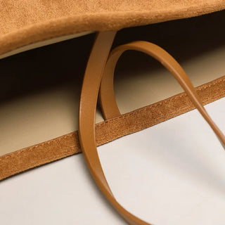 Simple suede tote bag