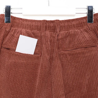 (Unisex) Corduroy Wide Cargo String Jogger Pants