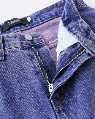 (ORIGINAL) Loose-fit denim pants (purple)