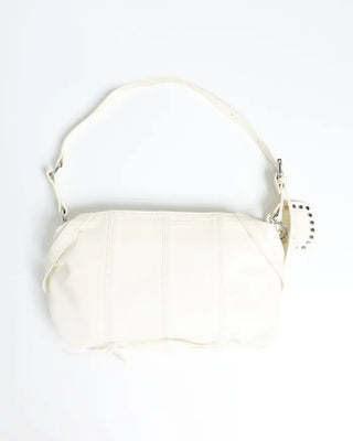 Square Shirring & Heart Keyring Set Shoulder Bag