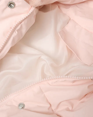 Fur-hooded down jacket