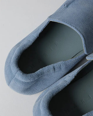 Suede square loafers