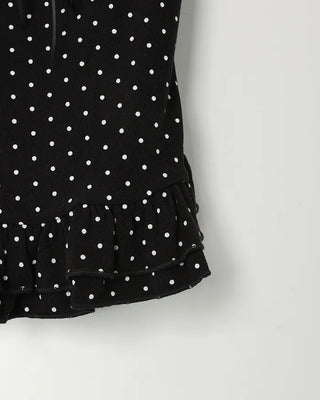 Polka Dot Frill Sleeveless Top & Cardigan Set