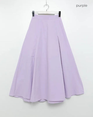 Two-pleated long skirt