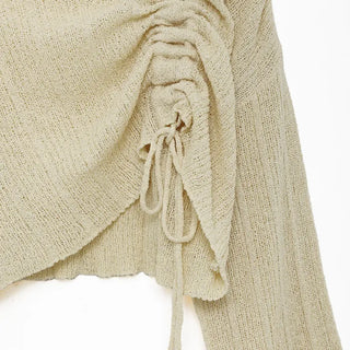 String Shirring Cropped Knit