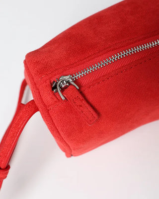 Suede mini handbag