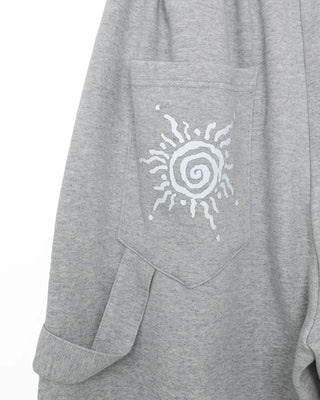 Back pocket sun print sweatpants