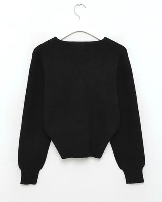 Voluminous V-neck cardigan