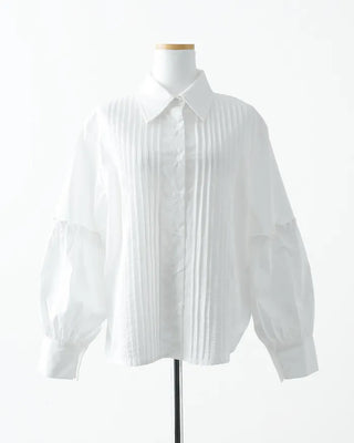 (ORIGINAL) Basic Pintuck Shirring Shirt