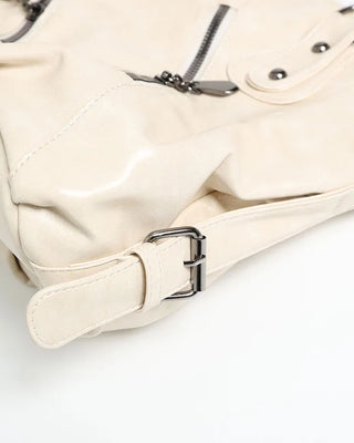 Zip Detail Motor Boston Bag