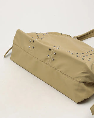Double rivet line shoulder bag