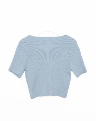 Two-button cropped cardigan