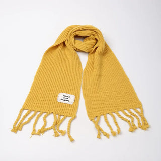Rib Twist Tassel Point Scarf