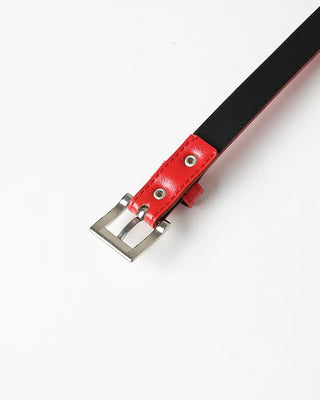Silver buckle belt