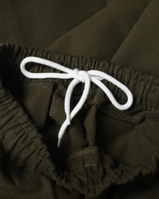 Elastic waistband, two-pleat wide-leg pants