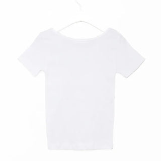 Basic slim plain short-sleeved T-shirt