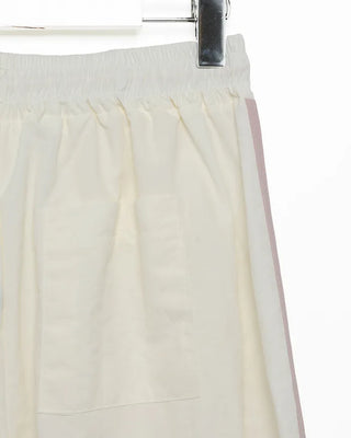 Wide-leg nylon jersey pants with hip pockets