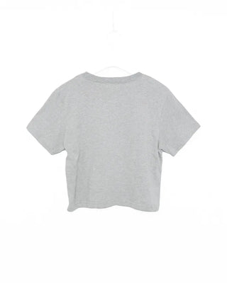 Basic semi-cropped half-length T-shirt