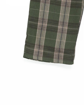 Loose-fit banding check pants