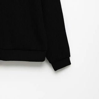 Semi-zip ribbed cardigan
