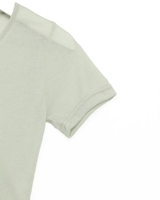 See-through slim half T-shirt