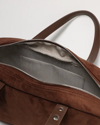 Suede Square Shoulder Bag