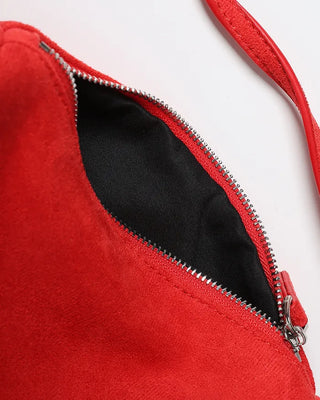 Suede mini handbag
