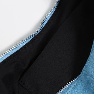 Suede Moon Belt Shoulder Bag