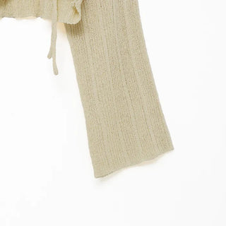 String Shirring Cropped Knit