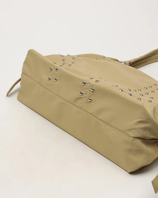 Double rivet line shoulder bag