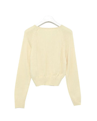 Mini pendant V-neck cardigan